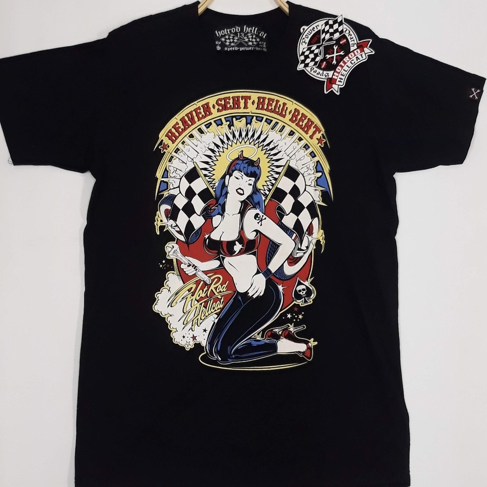 HotRod Hellcat Heaven Sent graphic tshirt size S